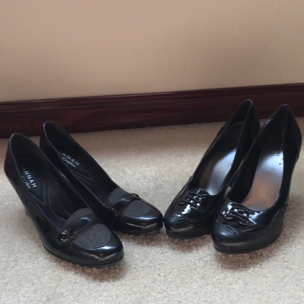 Black heeled shoes